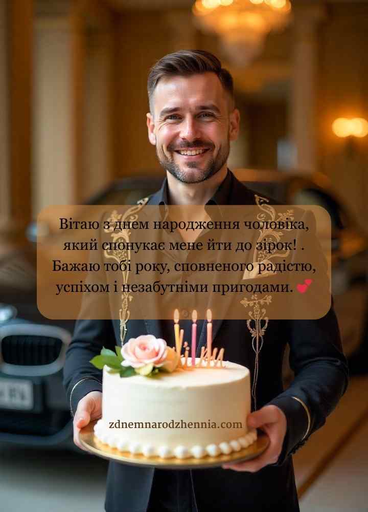 Привітання з Днем Народження Чоловіку