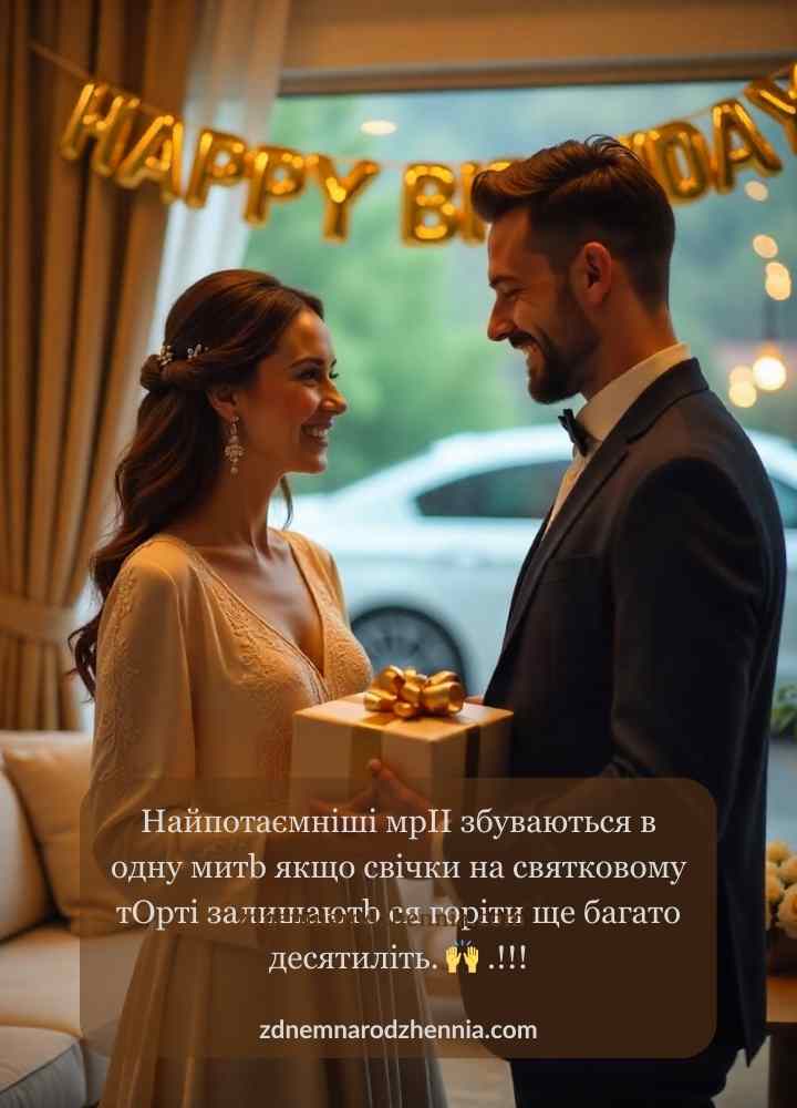 Привітання з Днем Народження Чоловіку